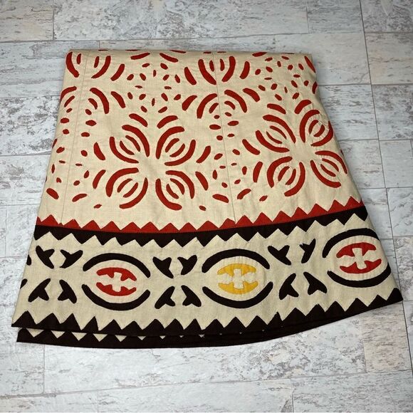 Lafayette 148 Bohemian Cutout Neutral Fall Colors Skirt - Picture 10 of 12